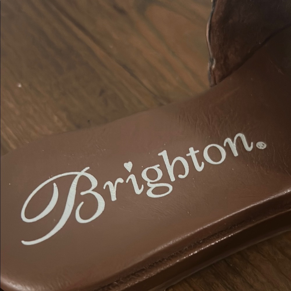 Brighton Women's Brown Slide Sandals - Picture 5 of 6